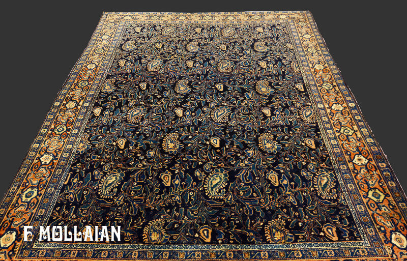 Antique Persian Warp Silk and Part Silk Senneh Rug n°:42923917